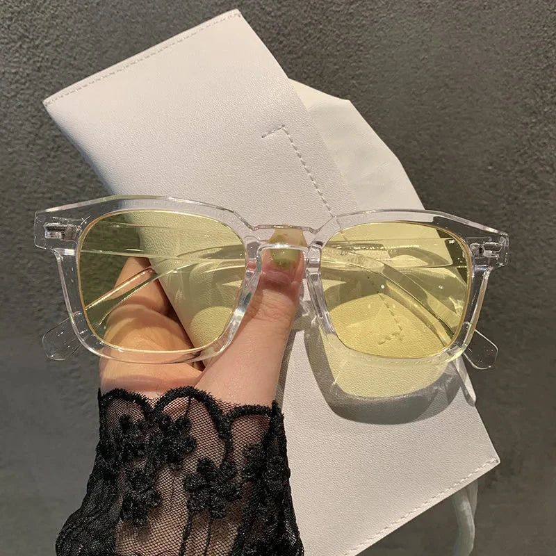 Lunettes de Soleil Rectangulaires Y2K Vintage