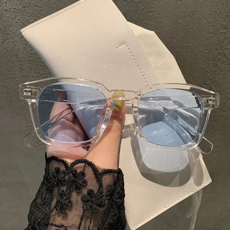 Lunettes de Soleil Rectangulaires Y2K Vintage