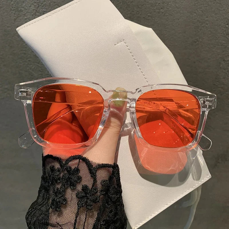 Lunettes de Soleil Rectangulaires Y2K Vintage