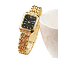 Coffret Cadeau Élégant - Montre Femme Rectangulaire Strass et Bijoux Assortis (5 Pièces)