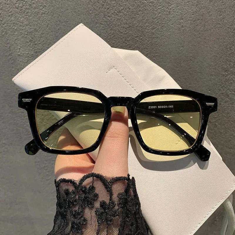 Lunettes de Soleil Rectangulaires Y2K Vintage
